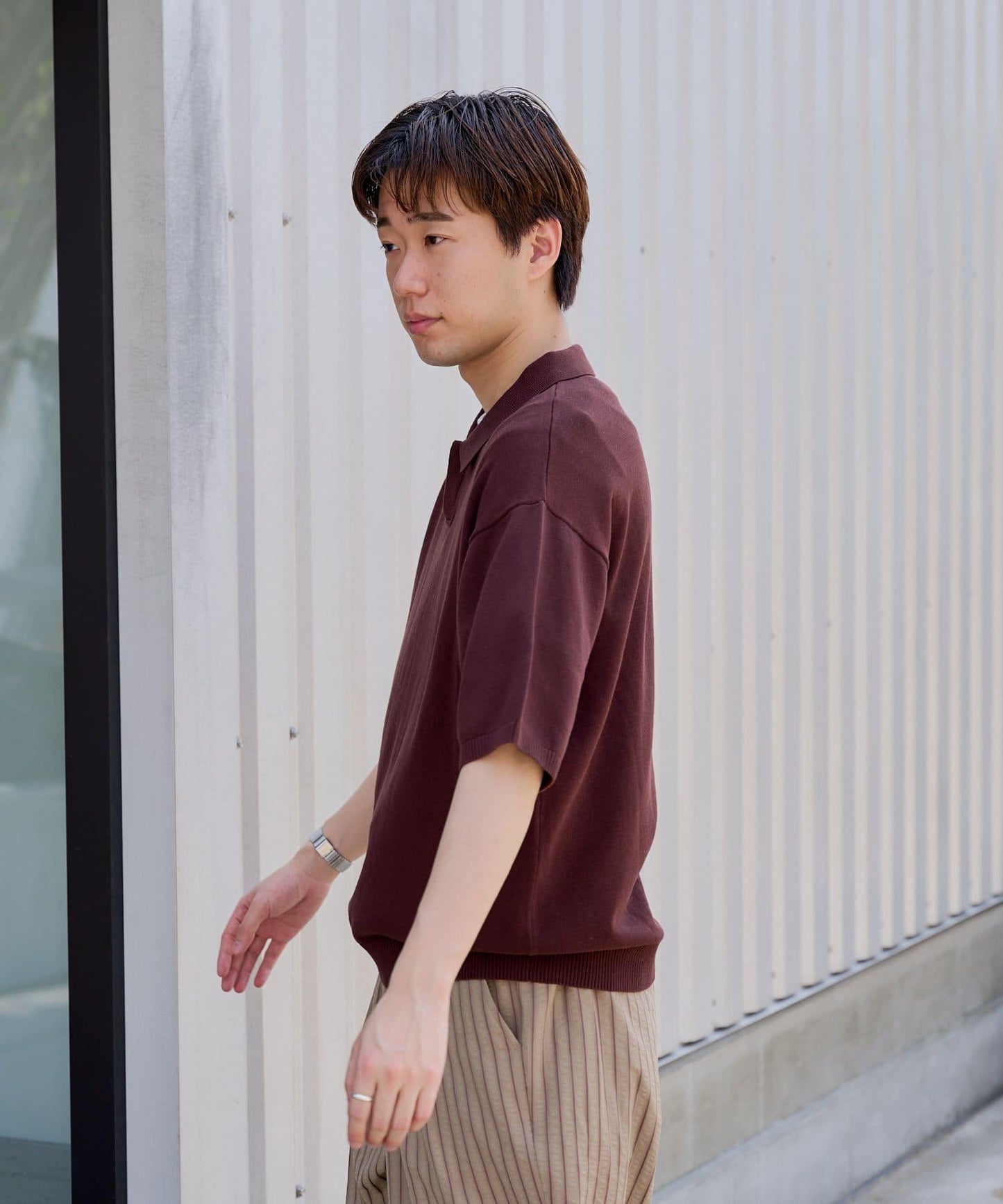 【WHIMSIC】精細針織短袖polo衫