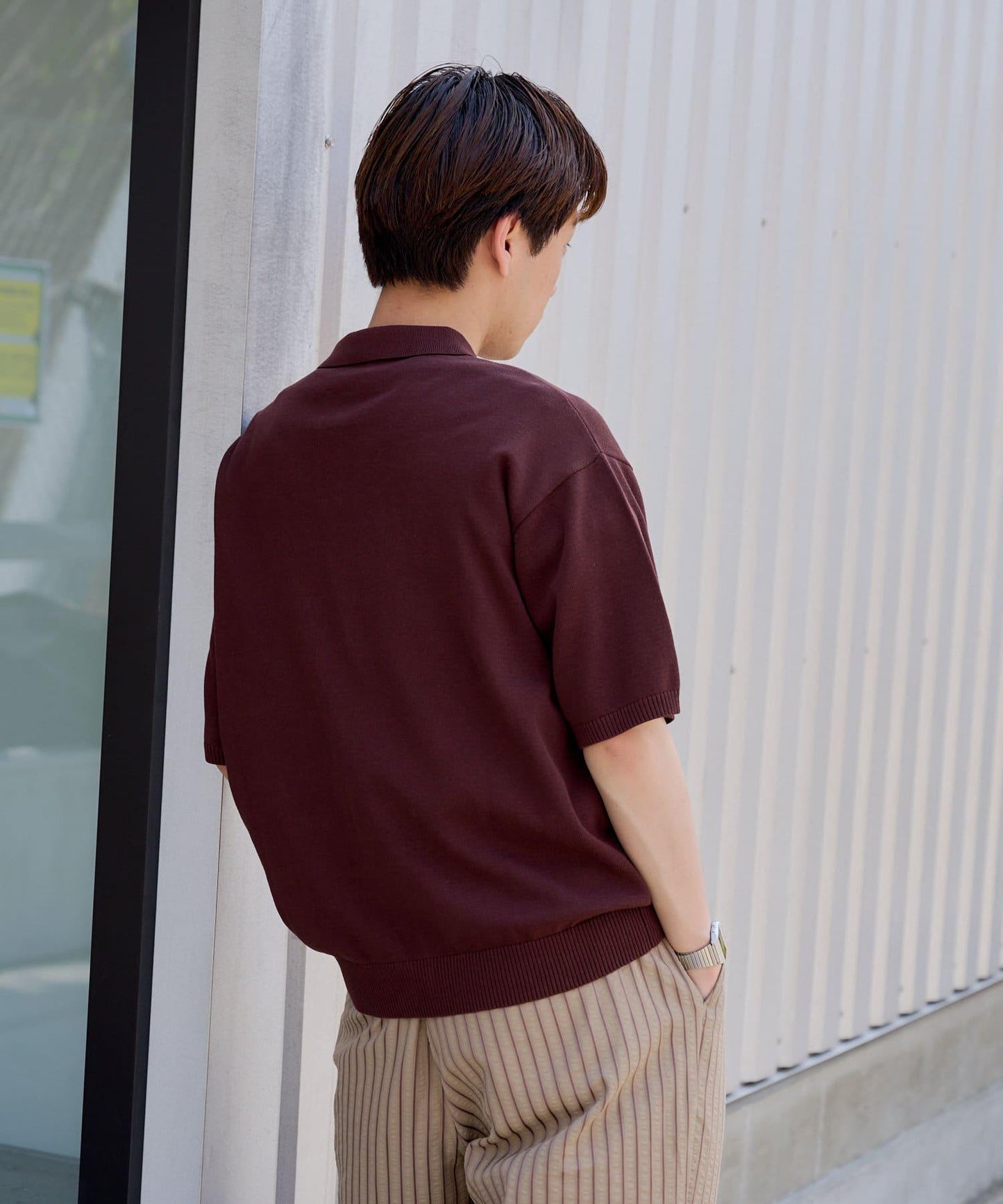 【WHIMSIC】精細針織短袖polo衫