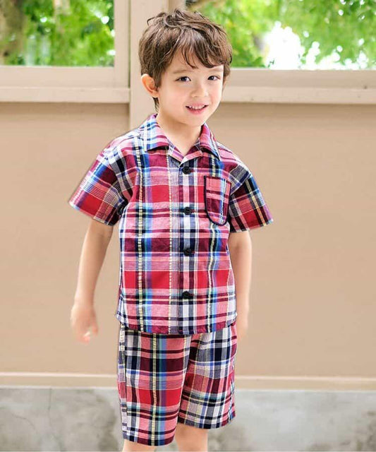 【連衣裙】格紋·夏季水果圖案套裝