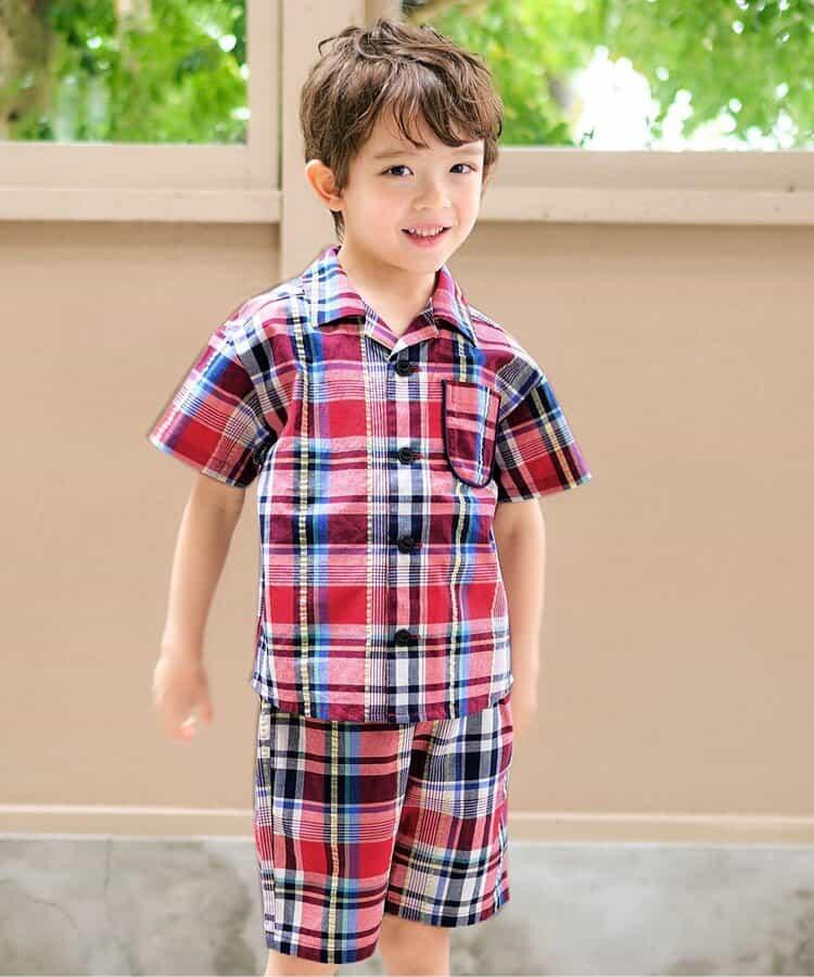 【連衣裙】格紋·夏季水果圖案套裝