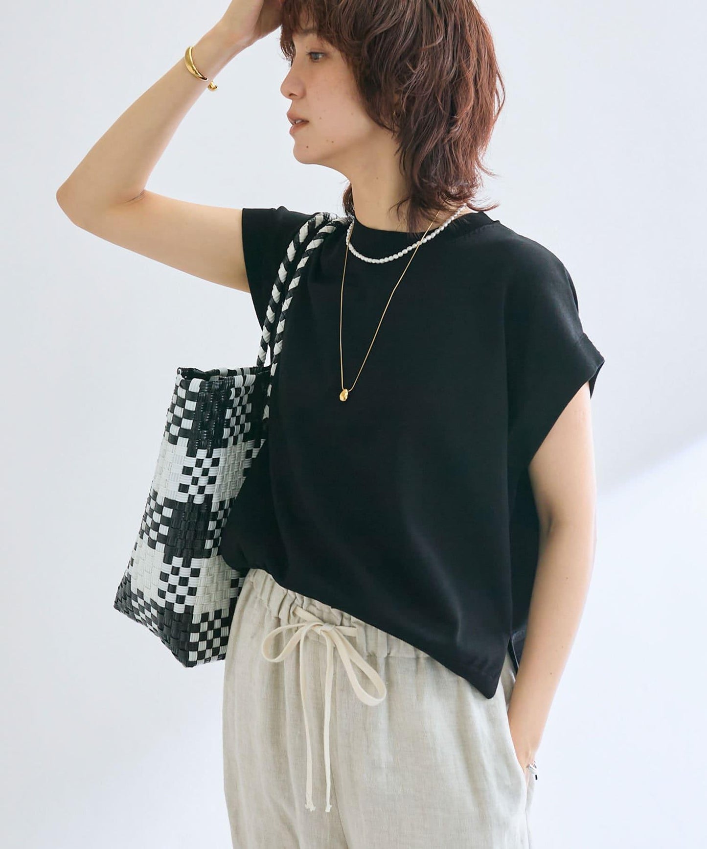 【接觸冷感】冰涼觸感肩部針織衫