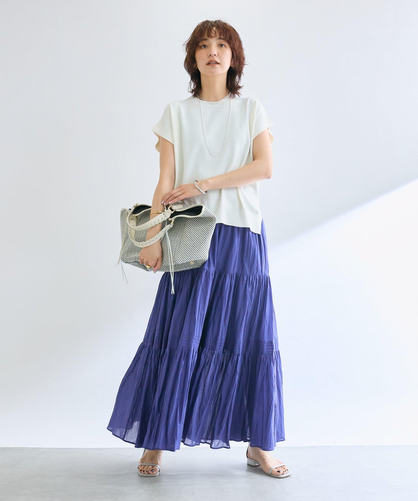 【接觸冷感】冰涼觸感肩部針織衫