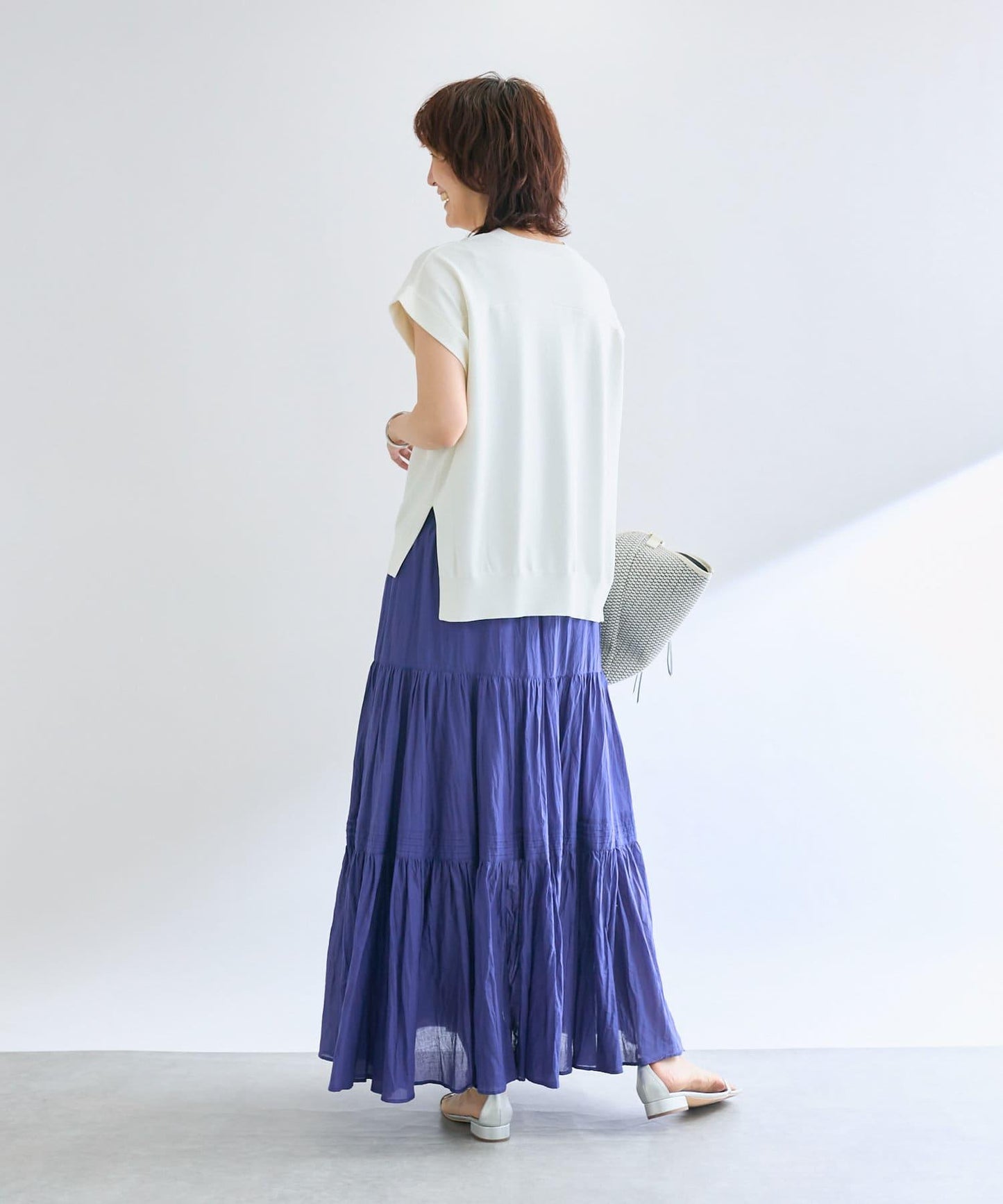 【接觸冷感】冰涼觸感肩部針織衫