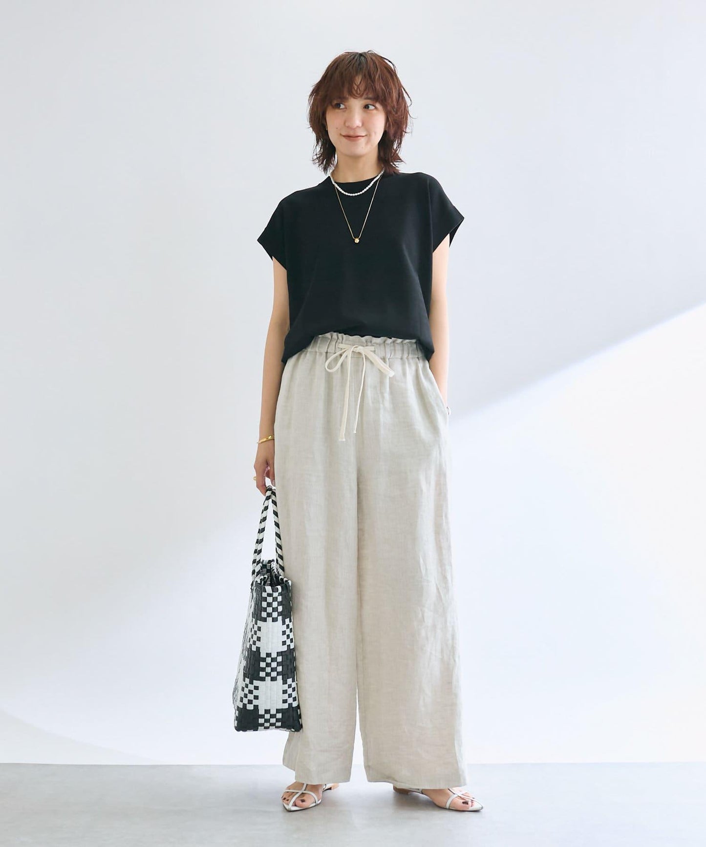 【接觸冷感】冰涼觸感肩部針織衫