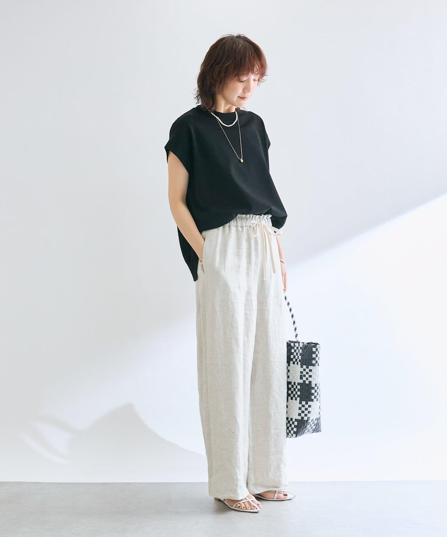 【接觸冷感】冰涼觸感肩部針織衫