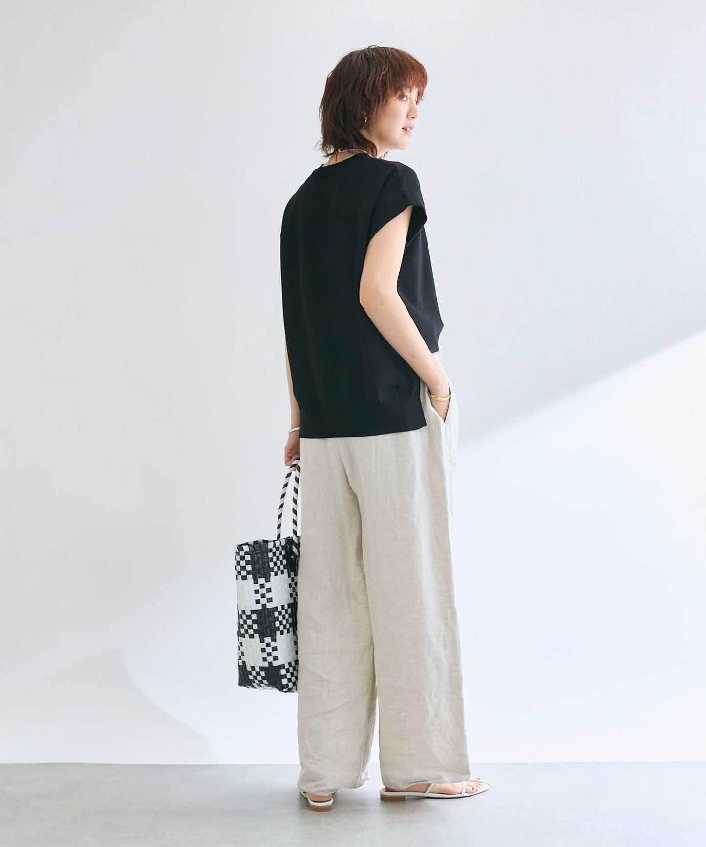 【接觸冷感】冰涼觸感肩部針織衫