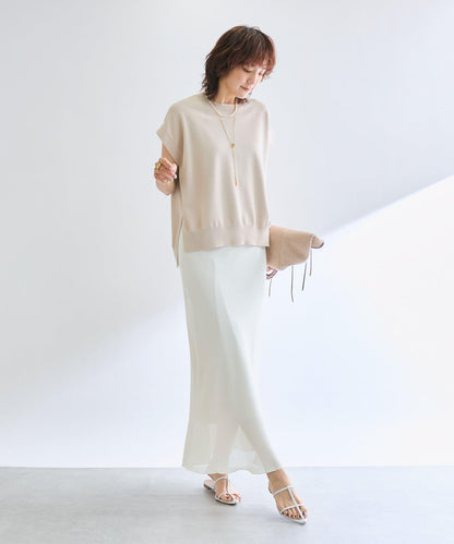 【接觸冷感】冰涼觸感肩部針織衫