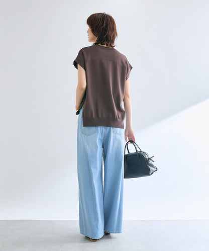 【接觸冷感】冰涼觸感肩部針織衫