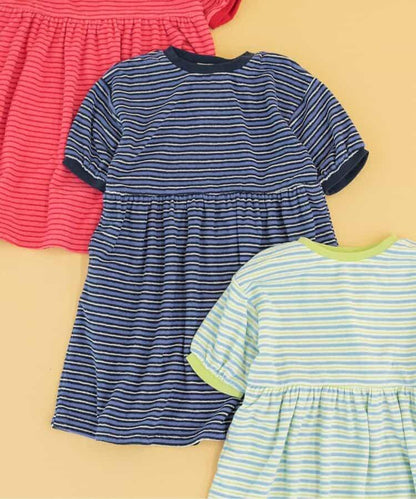 毛圈條紋連衣裙