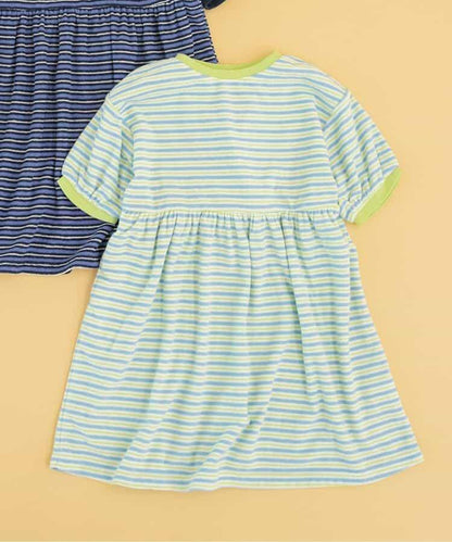 毛圈條紋連衣裙