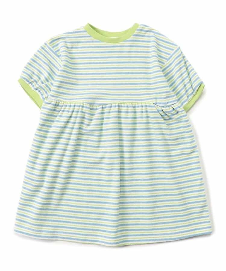 毛圈條紋連衣裙