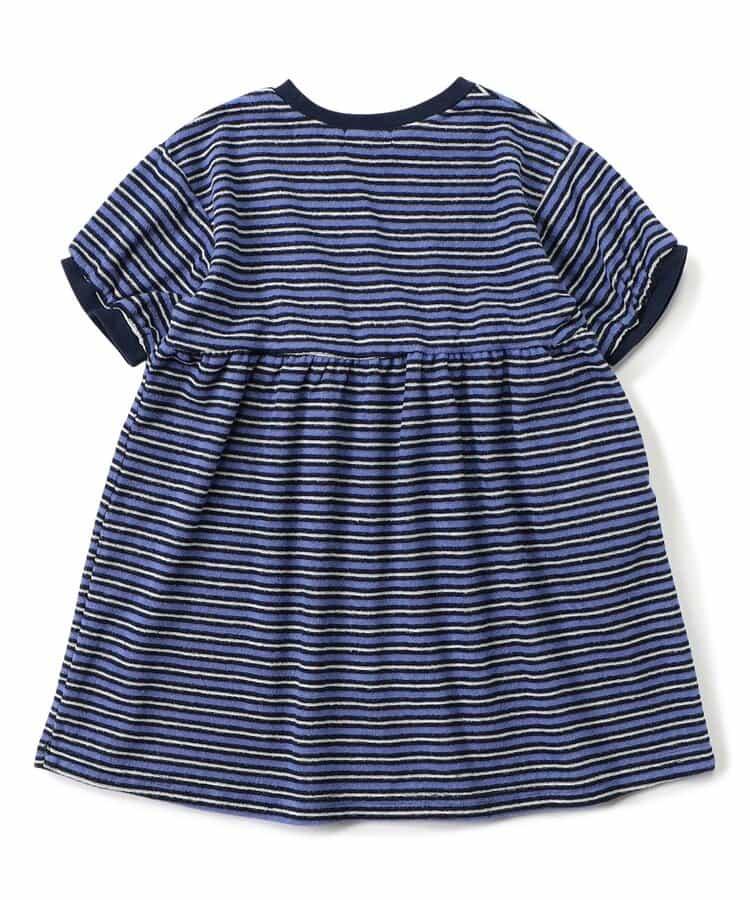 毛圈條紋連衣裙