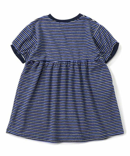 毛圈條紋連衣裙