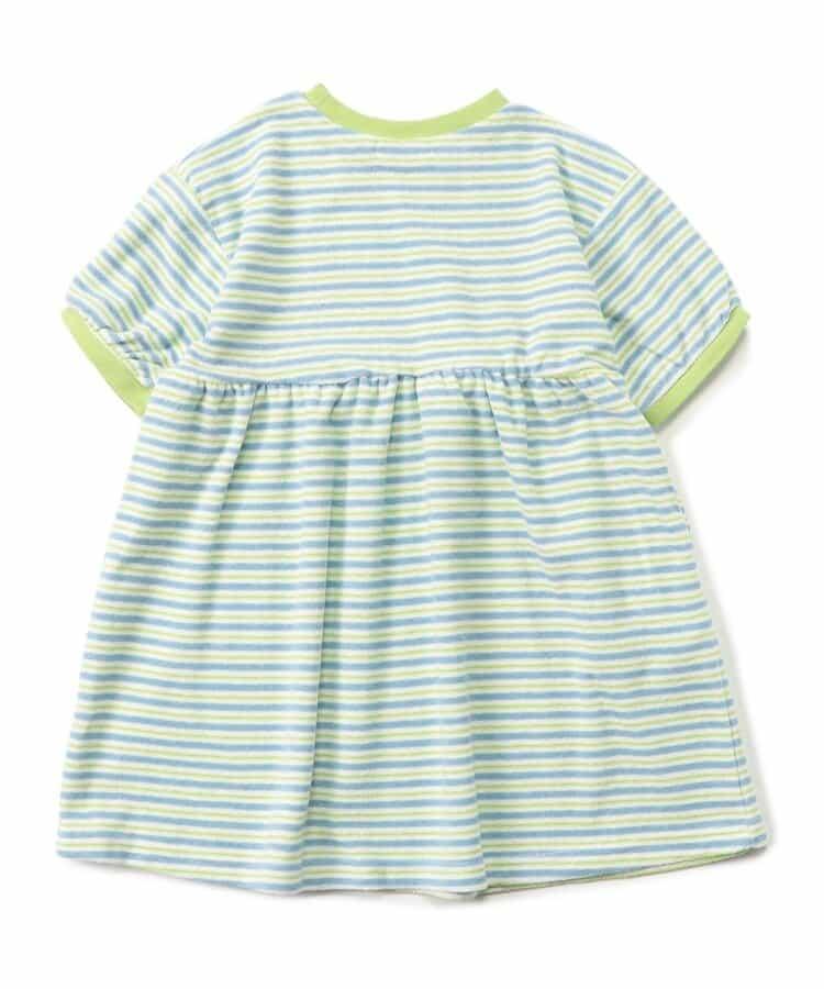 毛圈條紋連衣裙