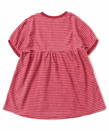 毛圈條紋連衣裙