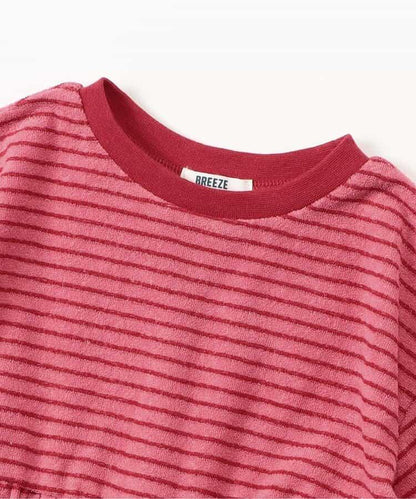 毛圈條紋連衣裙