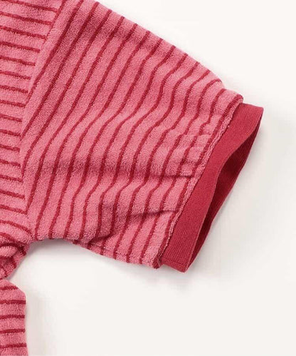 毛圈條紋連衣裙