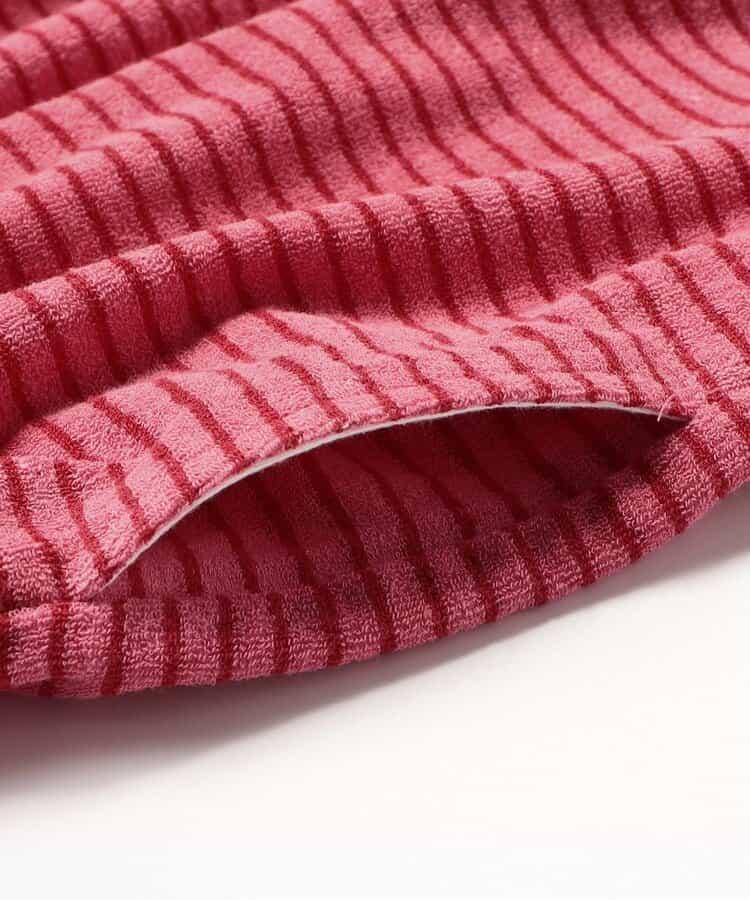 毛圈條紋連衣裙