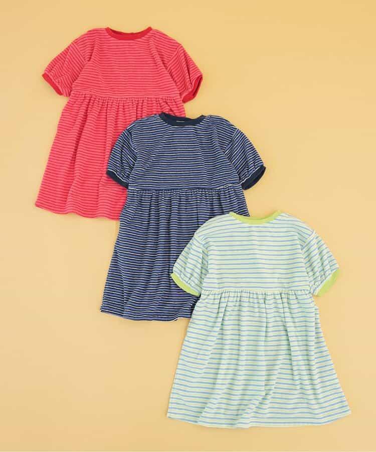 毛圈條紋連衣裙