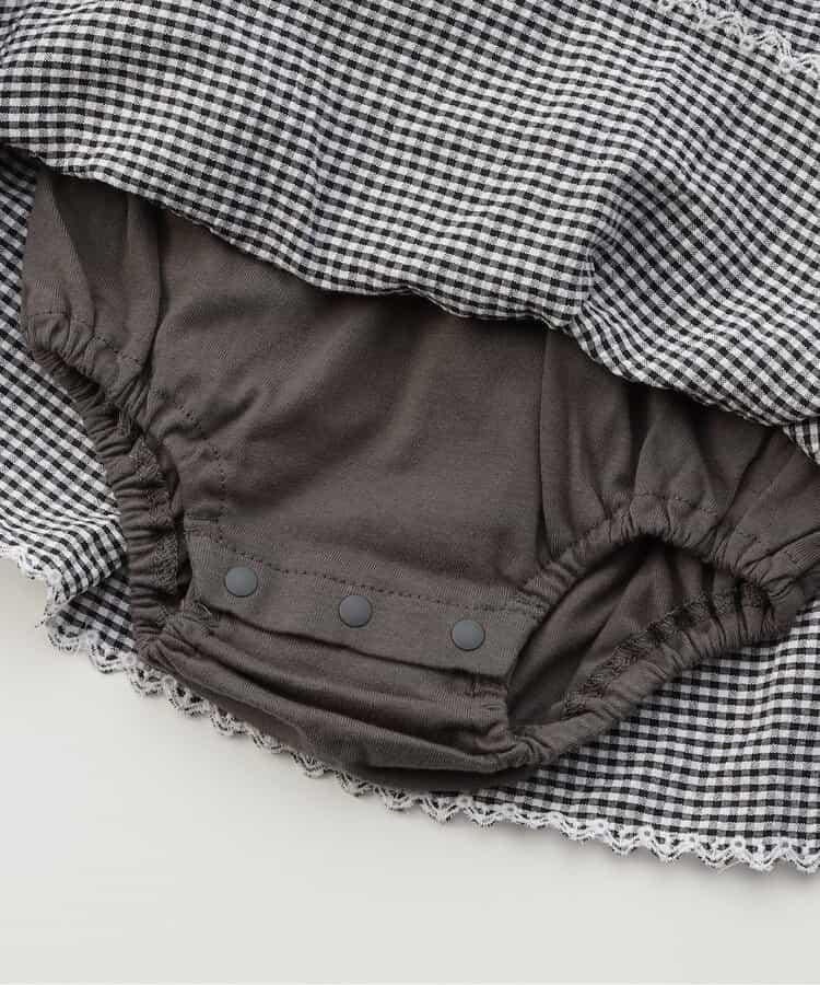 【連衣裙】領口花朵刺繡設計連體褲