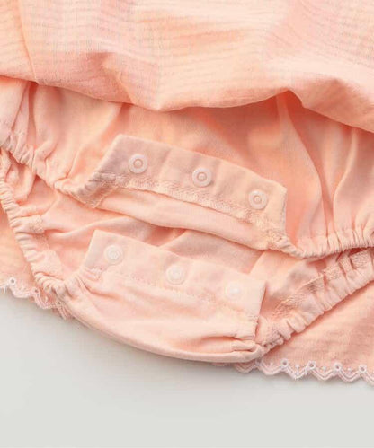【連衣裙】領口花朵刺繡設計連體褲
