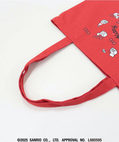 【HELLO KITTY meet FREDY emue】盒子印花手提包