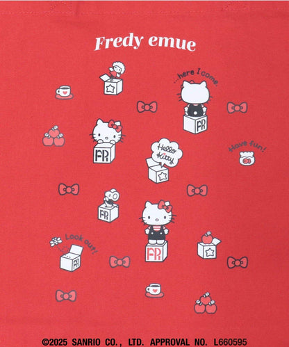 【HELLO KITTY meet FREDY emue】盒子印花手提包