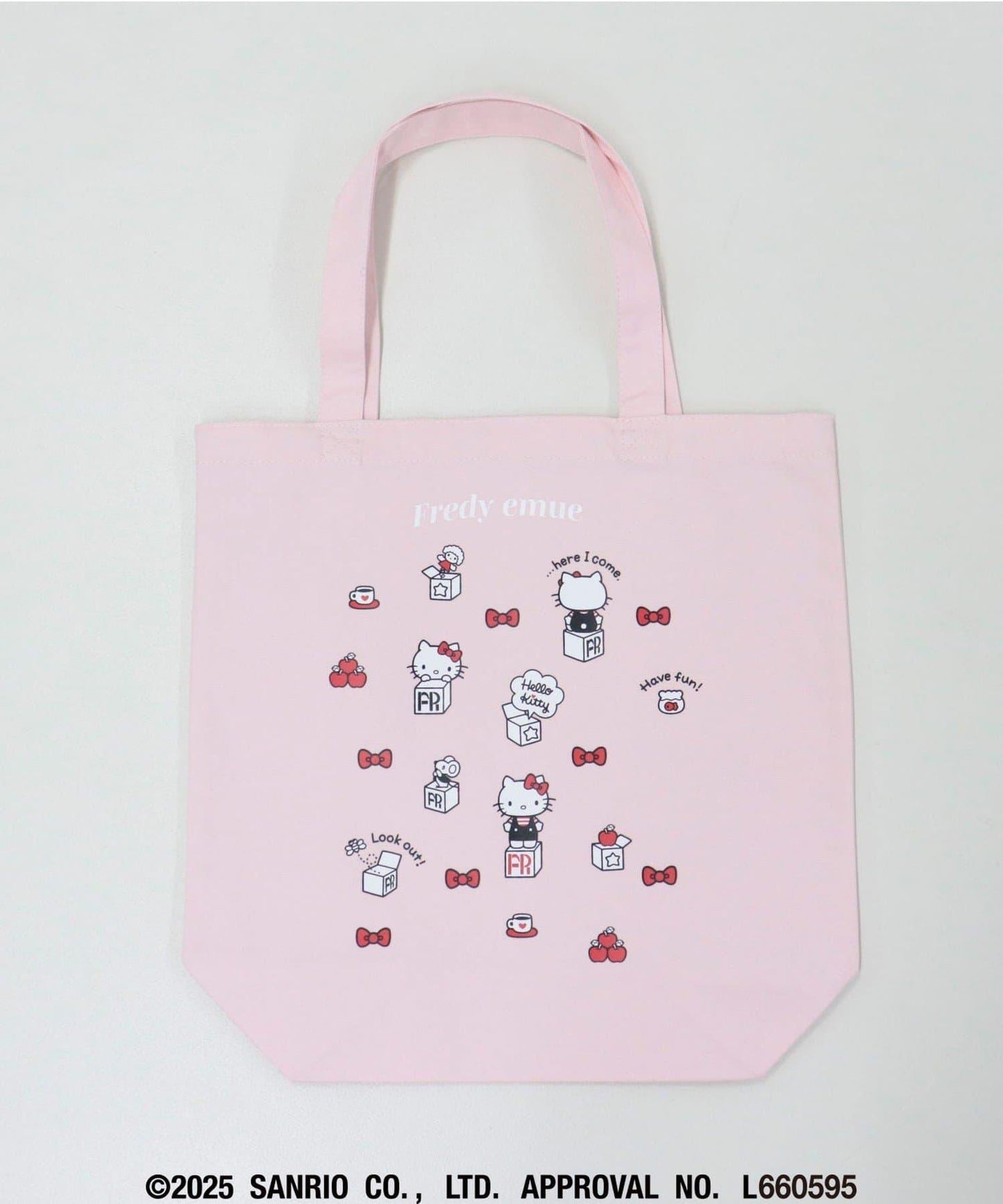 【HELLO KITTY meet FREDY emue】盒子印花手提包