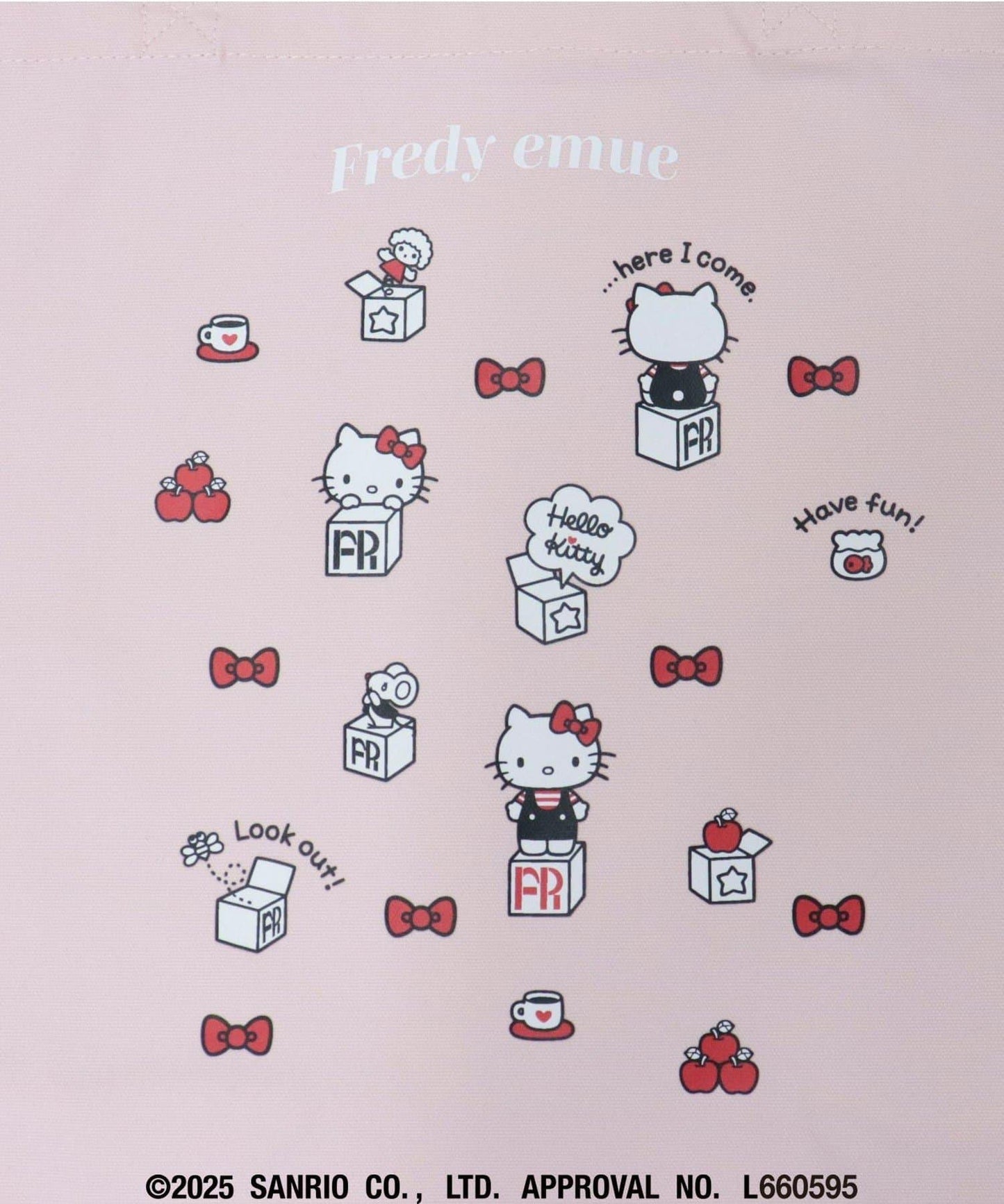 【HELLO KITTY meet FREDY emue】盒子印花手提包