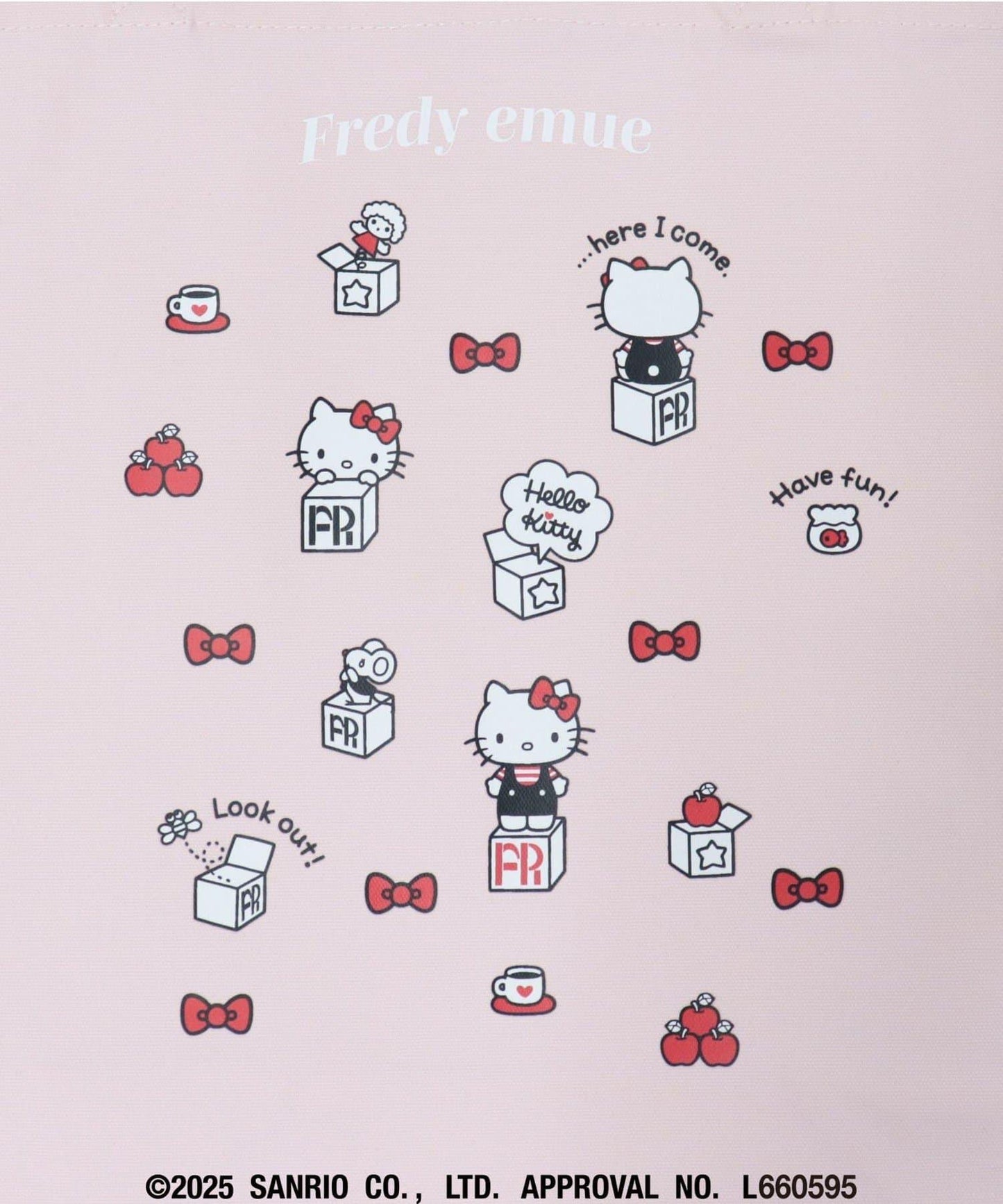 【HELLO KITTY meet FREDY emue】盒子印花手提包