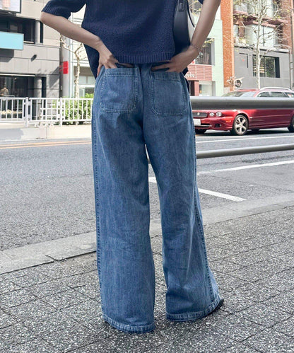 淺色牛仔貝克爾休閒褲