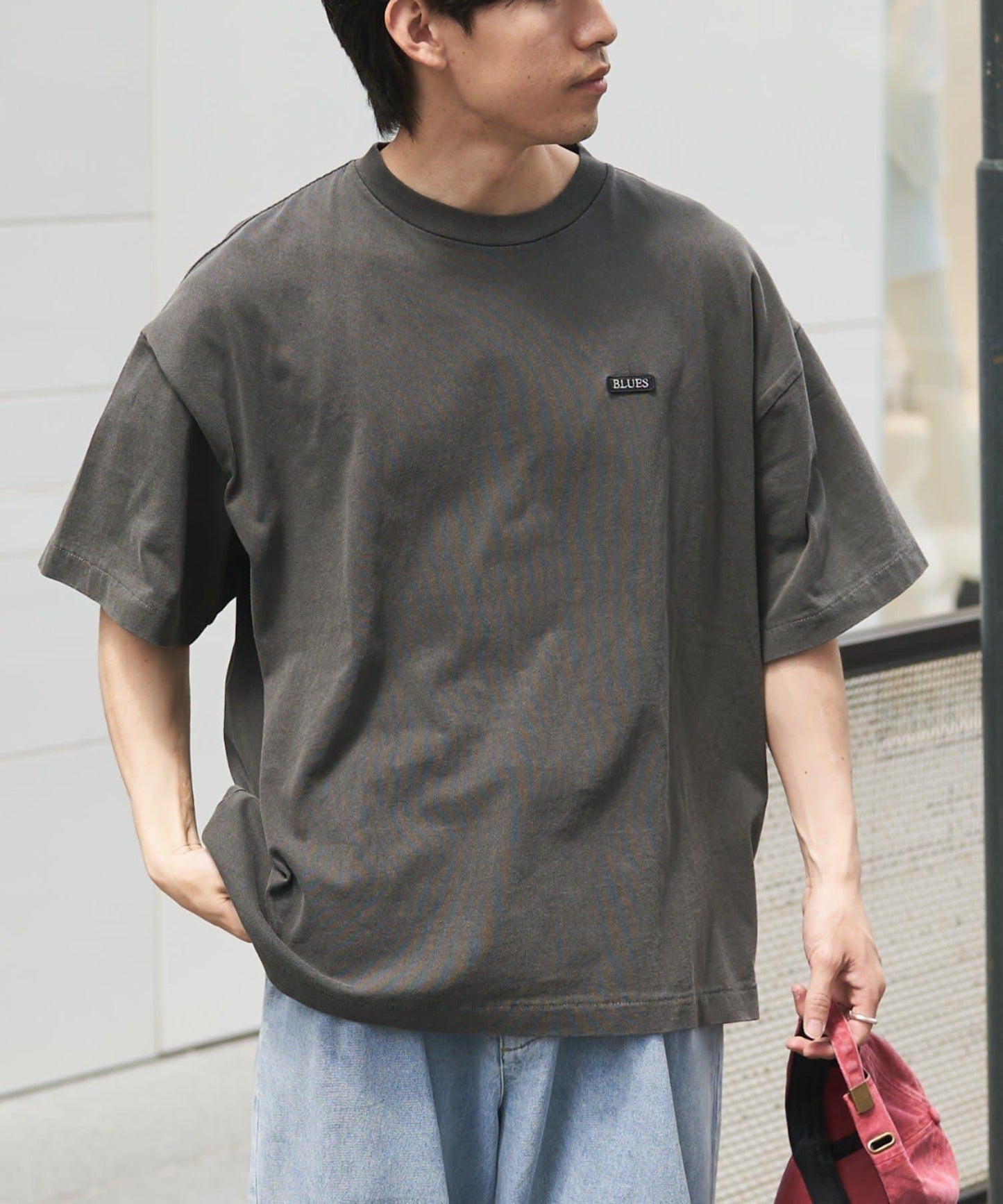 【男女通用】超染色LOGO刺繡T恤
