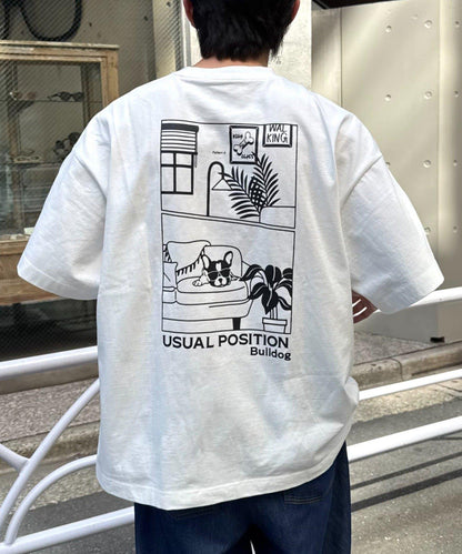 【狗狗】男女通用動物刺繡logo短袖T恤