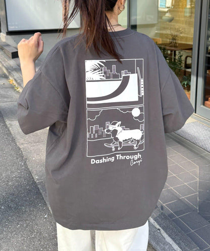 【狗狗】男女通用動物刺繡logo短袖T恤