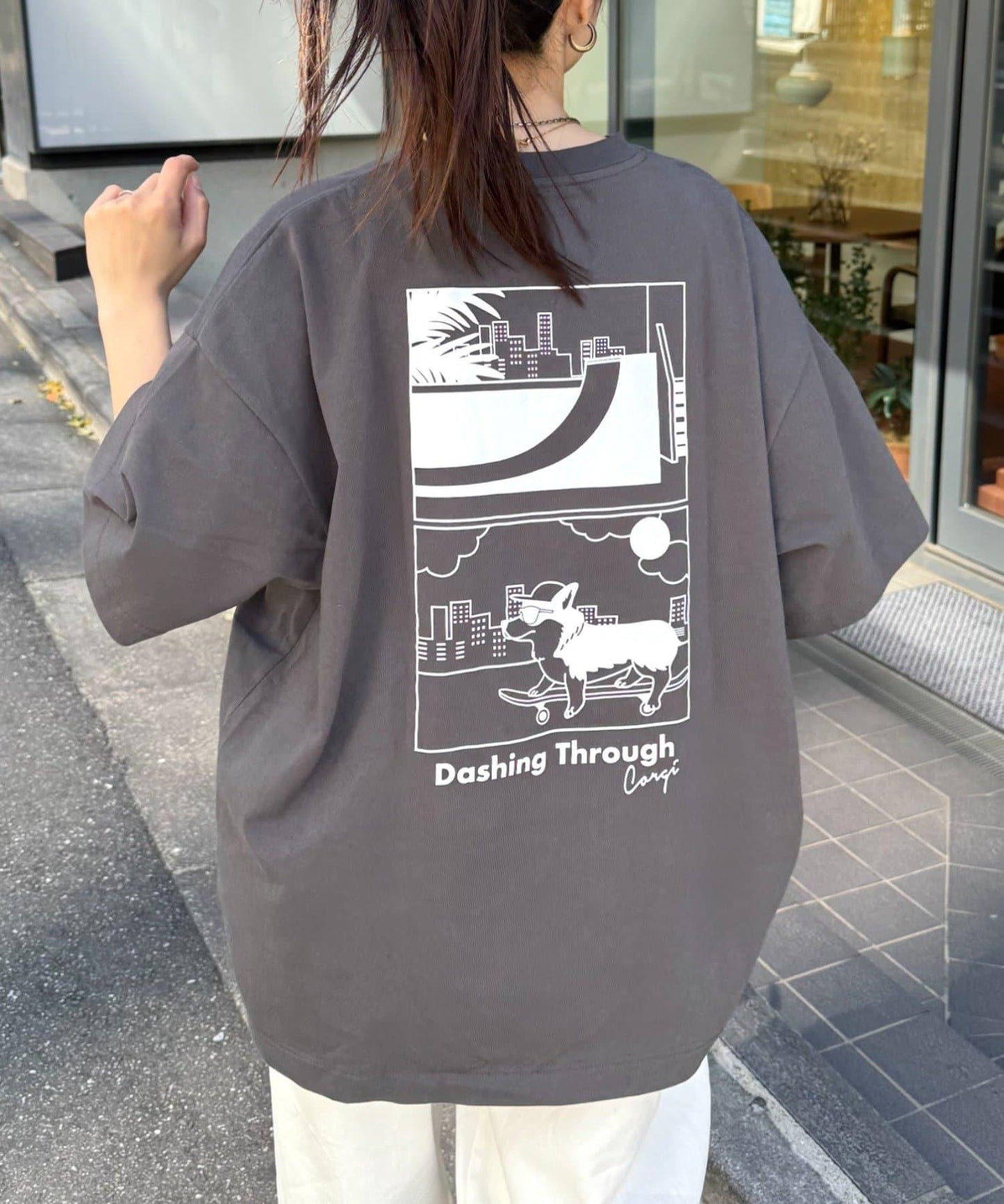 【狗狗】男女通用動物刺繡logo短袖T恤