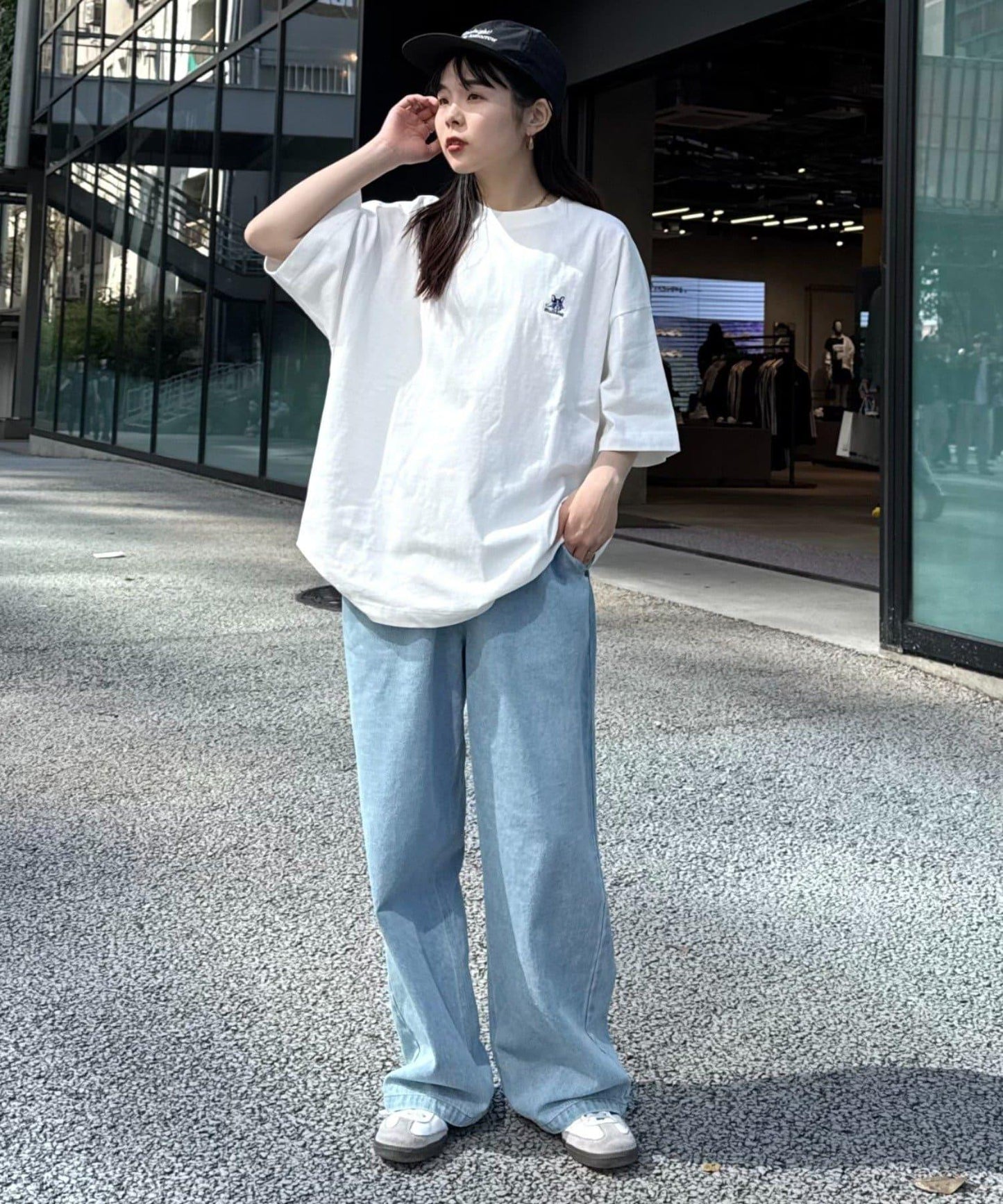 【狗狗】男女通用動物刺繡logo短袖T恤