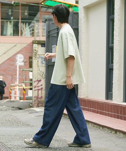 【男女通用】超染色LOGO刺繡T恤