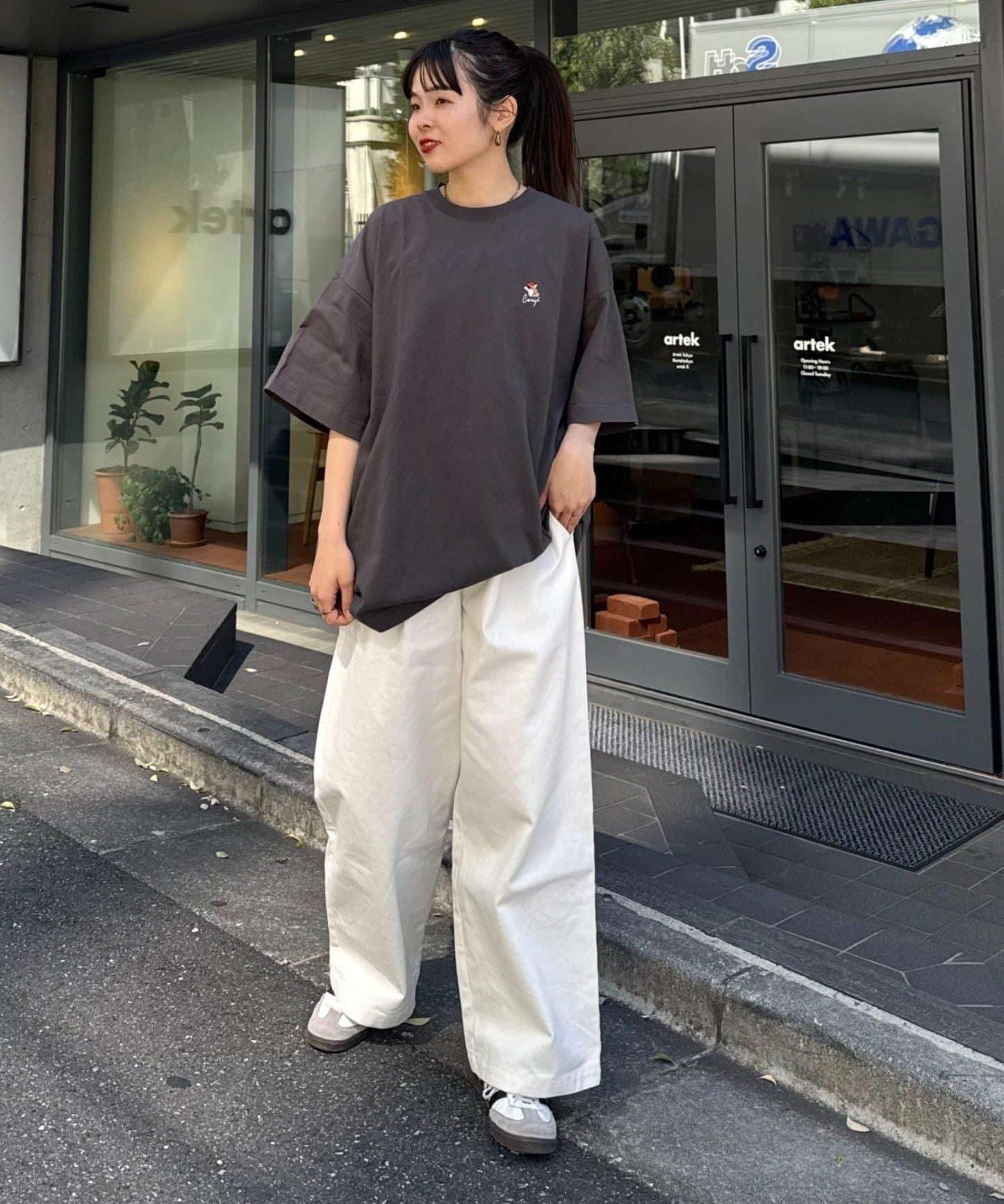 【狗狗】男女通用動物刺繡logo短袖T恤