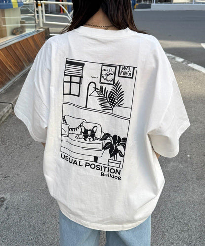 【狗狗】男女通用動物刺繡logo短袖T恤