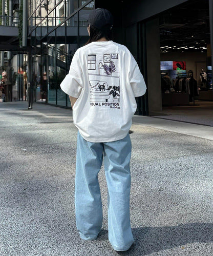 【狗狗】男女通用動物刺繡logo短袖T恤