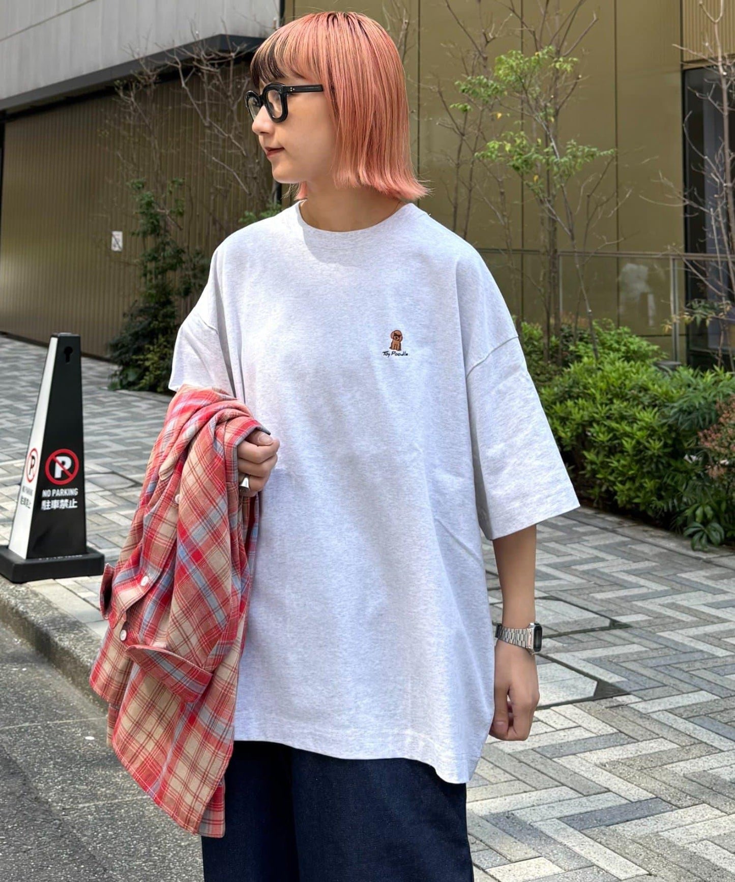 【狗狗】男女通用動物刺繡logo短袖T恤