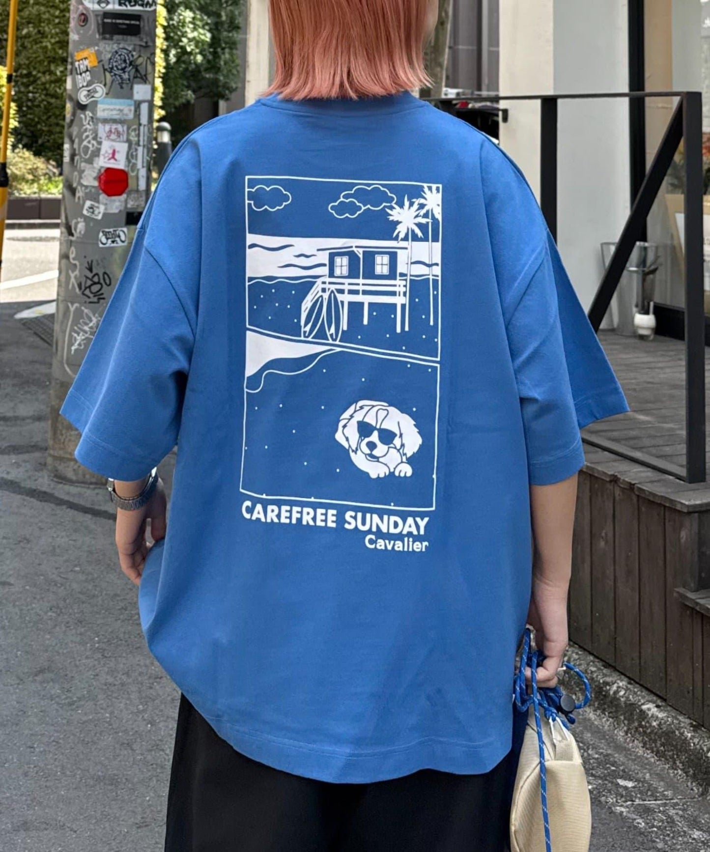 【狗狗】男女通用動物刺繡logo短袖T恤