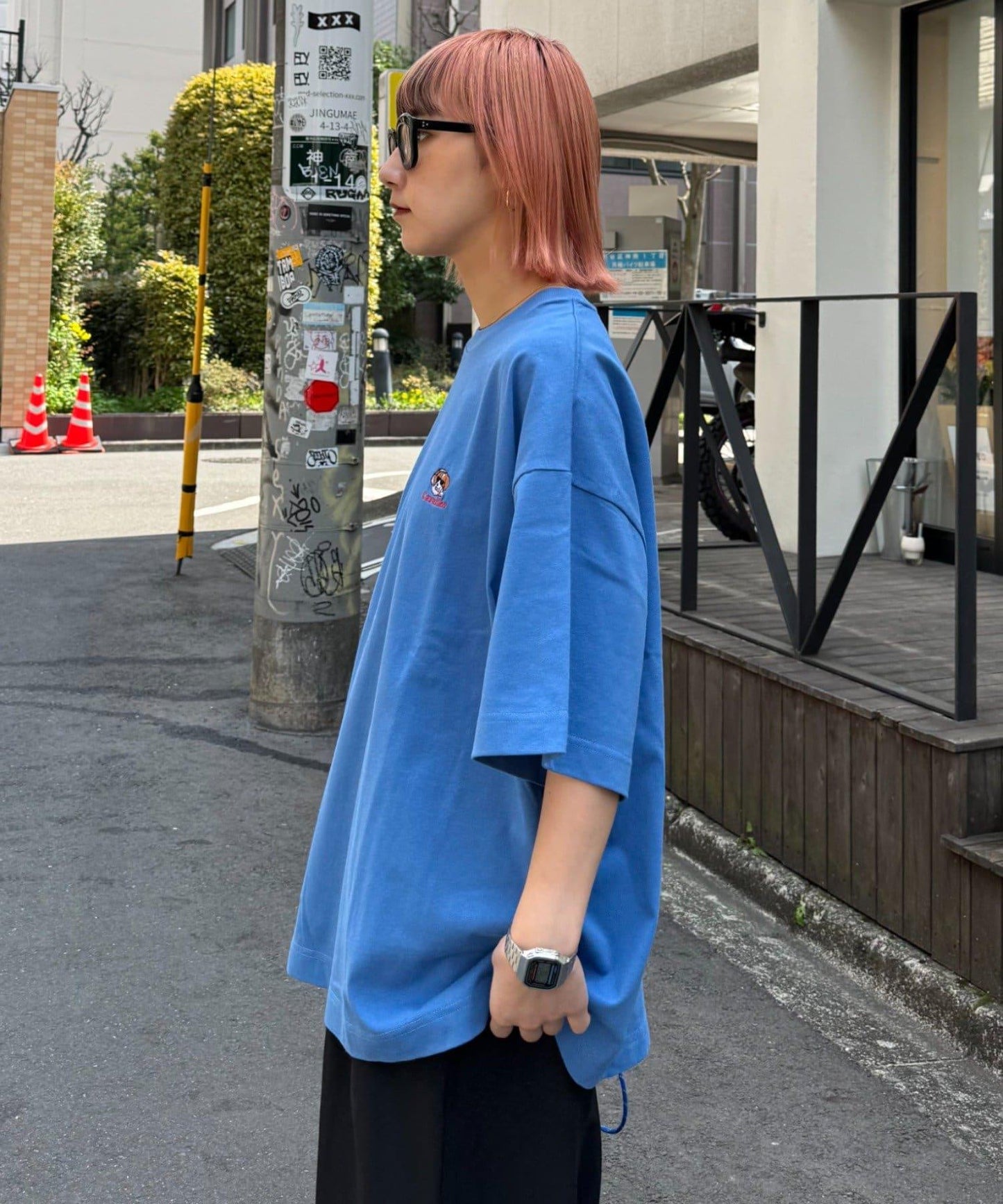 【狗狗】男女通用動物刺繡logo短袖T恤