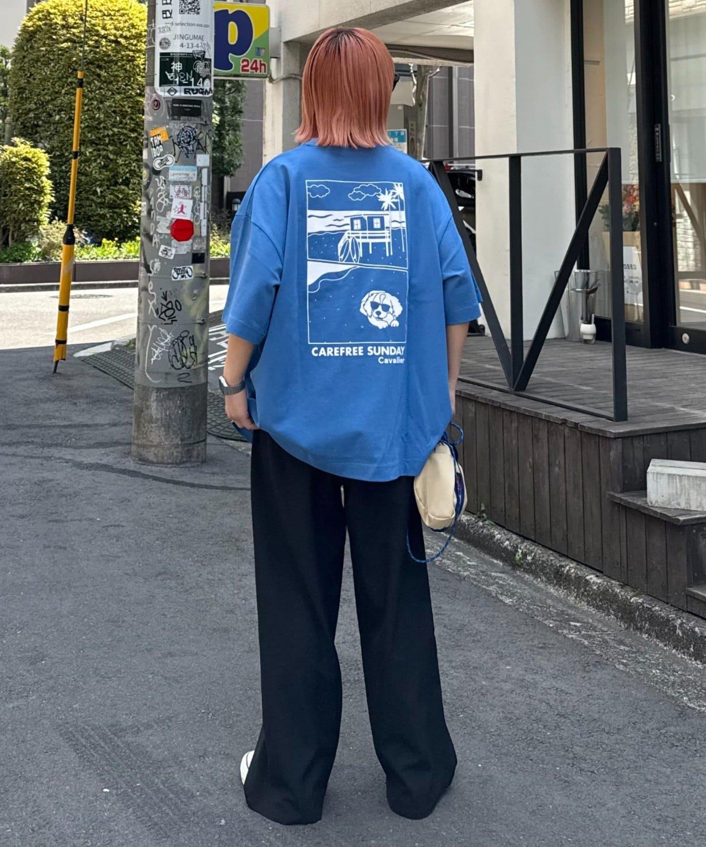 【狗狗】男女通用動物刺繡logo短袖T恤