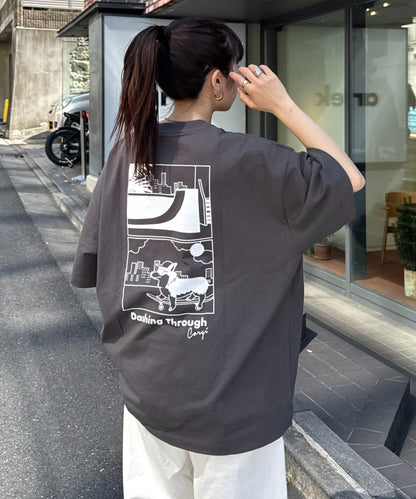 【狗狗】男女通用動物刺繡logo短袖T恤