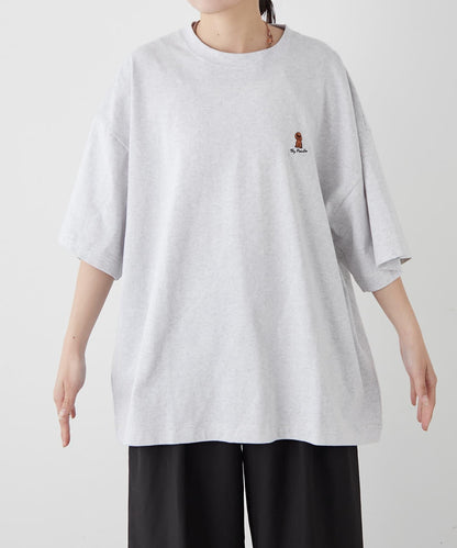 【狗狗】男女通用動物刺繡logo短袖T恤