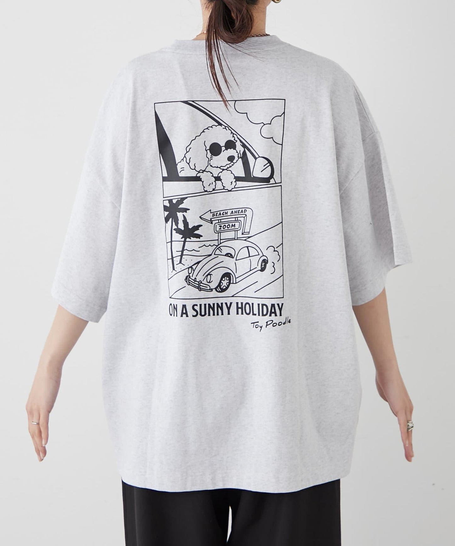 【狗狗】男女通用動物刺繡logo短袖T恤