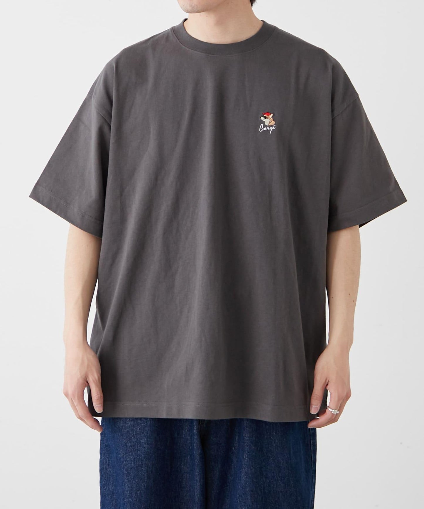 【狗狗】男女通用動物刺繡logo短袖T恤