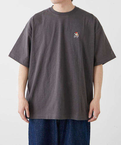 【狗狗】男女通用動物刺繡logo短袖T恤