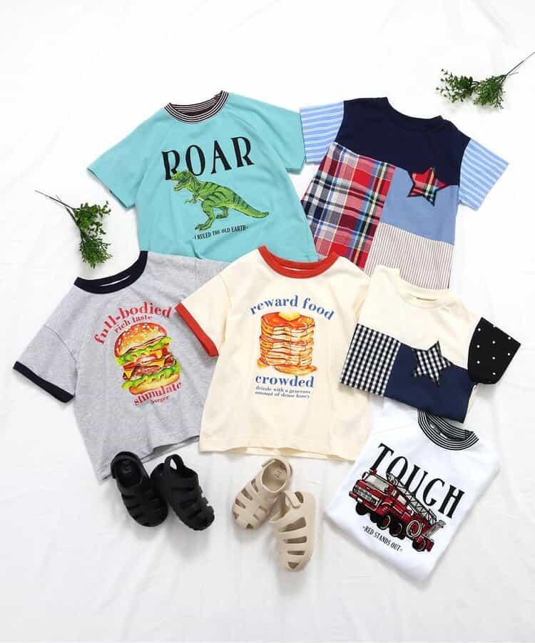 恐龍消防車主題刺繡T恤